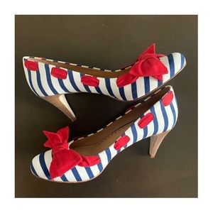 Red white and blue heels perfect for the Fourth!